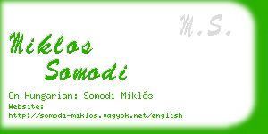 miklos somodi business card